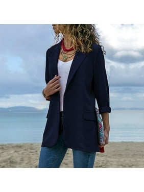 AmeriMark Womens Long Cardigan Coat Open Front Jacket with Faux Fur Collar